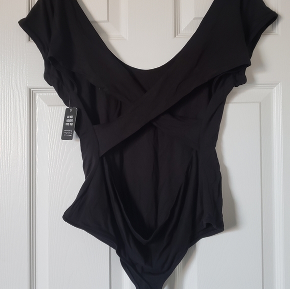 New! Cross-Back Thong Bodysuit - Picture 9 of 12